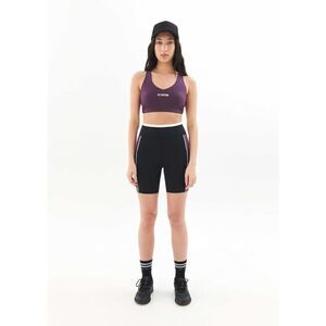 NWT P.E Nation Motion Bike Workout Legging Shorts Black/Purple Combo Small